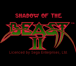 Заставка игры Shadow of the Beast II
